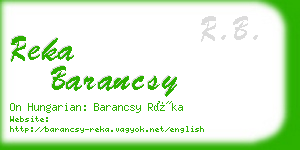 reka barancsy business card